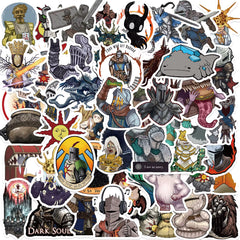 50PCS Dark Souls Scrapbook Stickers DIY Diary Laptop Luggage Skateboard Graffiti Decal Fun Stylish Classic Toys