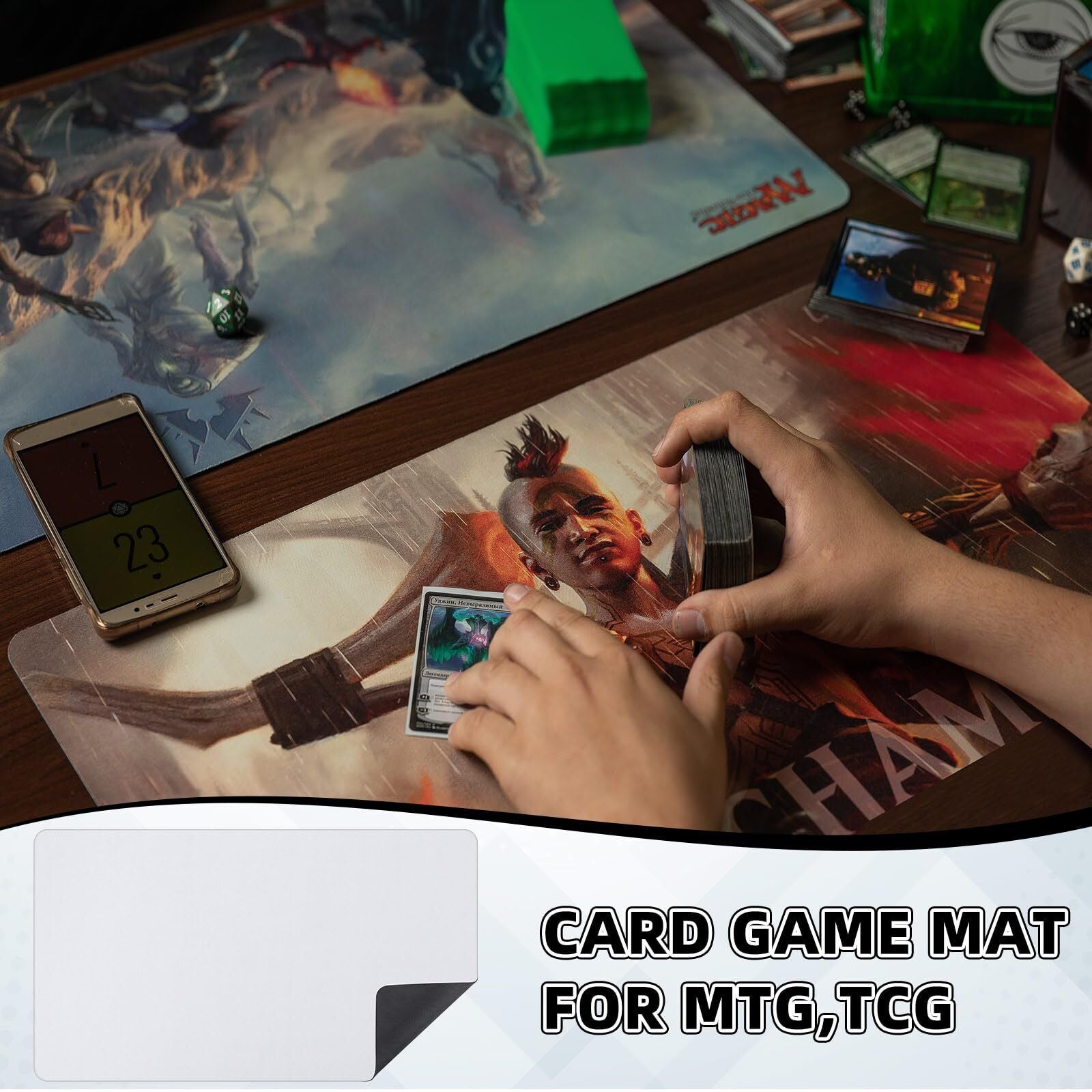 4 Pack Card Game Mats 14X24 Inch Playmat Sublimation Blanks Card Playing Mat