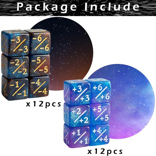 24 Pieces MTG Counter Dice Magic the Gathering Counters +1/+1 Buff Sets