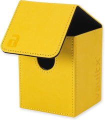 Premium Exo-Tec Trading Card Deck Box - Large Size for 80+ Sleeved Cards - PVC Free Card Holder for TCG (Yellow)