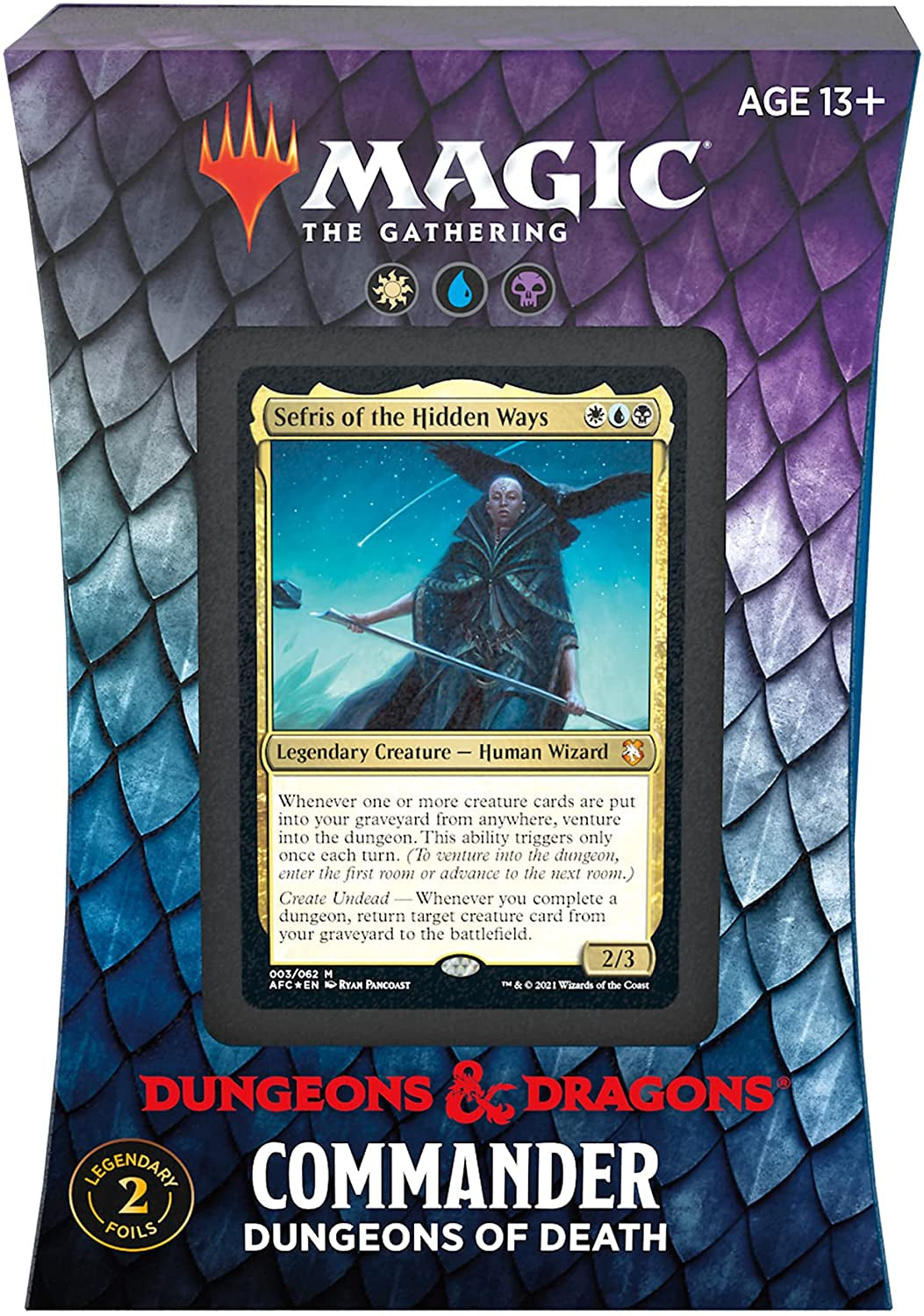 Magic: the Gathering Adventures in the Forgotten Realms Commander Deck Bundle – Includes 1 Draconic Rage + 1 Planar Portal + 1 Dungeons of Death + 1 Aura of Courage