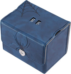 Z Leather Deck Box with Built-In Spinning Life Counter (Blue)