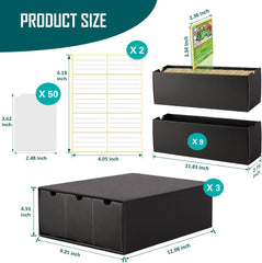 5000+Trading Card Storage Box with 50 Cardboard Storage Box Card Dividerscard H