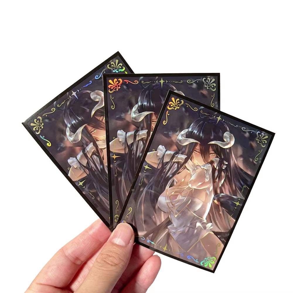 60PCS Holographic Anime Card Sleeves for MTG 67×92Mm Top Loading Board Game Inner Card Protector Compatible with TCG/PTCG/PKM