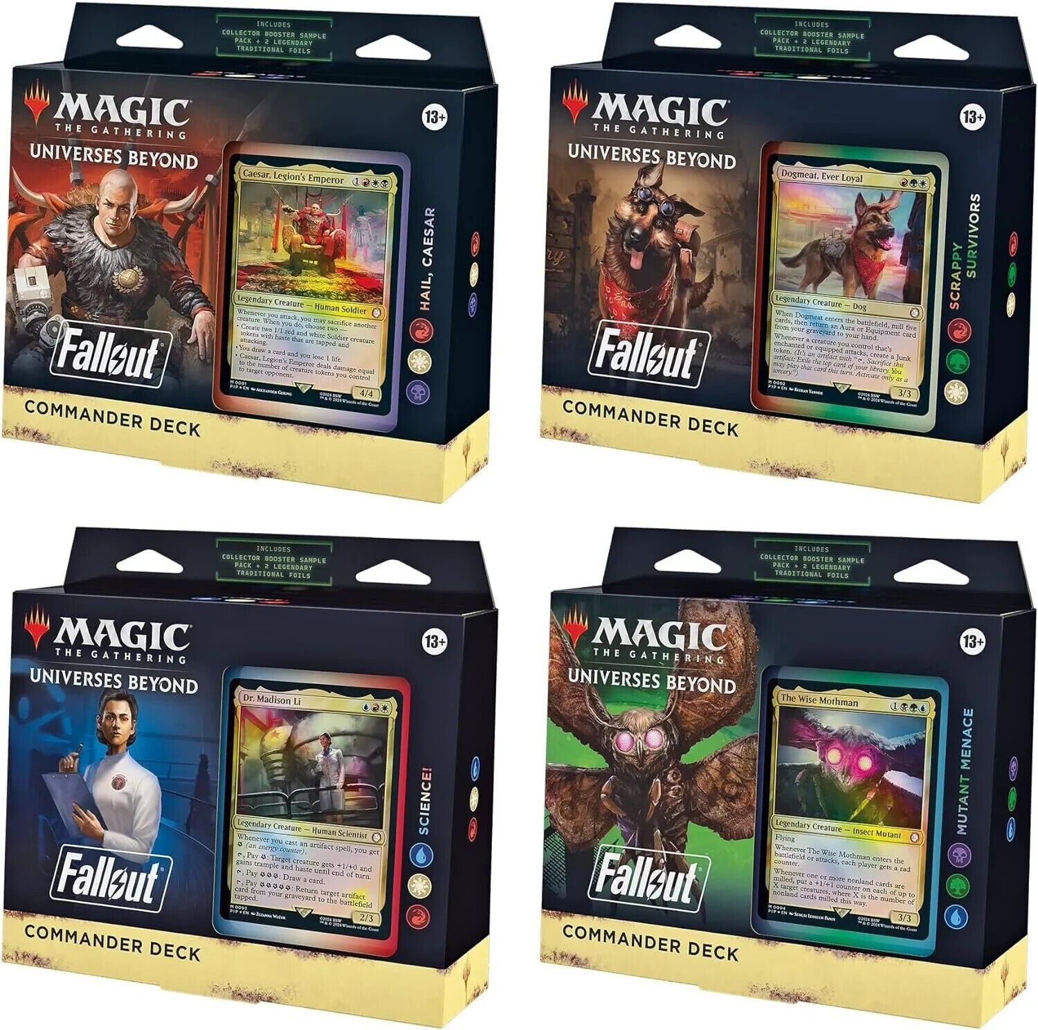 Fallout Commander Deck Set of 4 - MTG Magic the Gathering - Brand New - in Stock