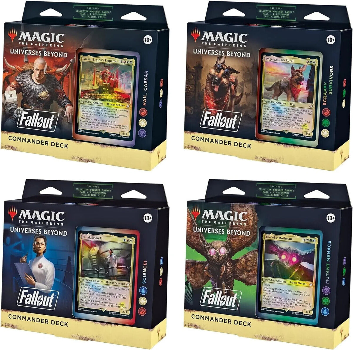 Fallout Commander Deck Set of 4 - MTG Magic the Gathering - Brand New - in Stock