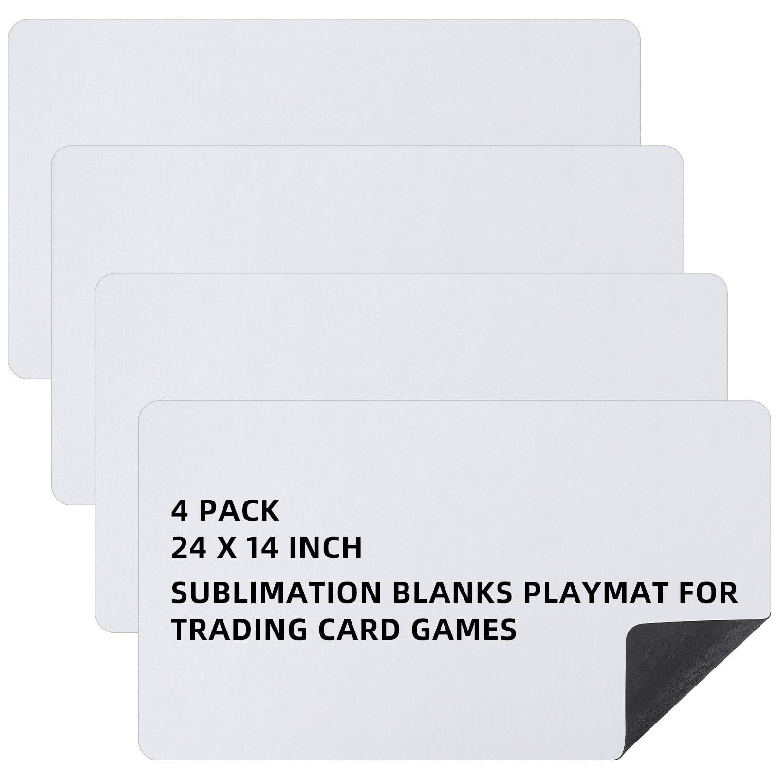 4 Pack Card Game Mats 14X24 Inch Playmat Sublimation Blanks Card Playing Mat